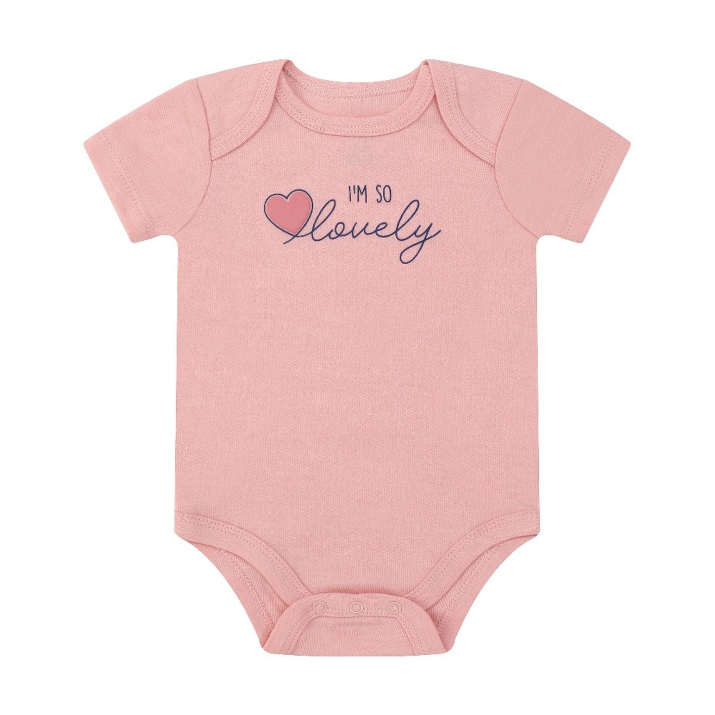 MOTHER'S CHOICE 3-Pc 100% Cotton Short-Sleeved Baby Bodysuit (I'm So Lovely)