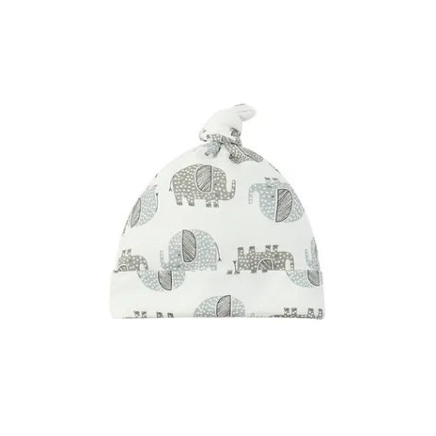 MOTHER'S CHOICE 3-Pc Newborn Baby Hat, Bib, Rattle Socks Cotton Set (Little Peanut Elephant)