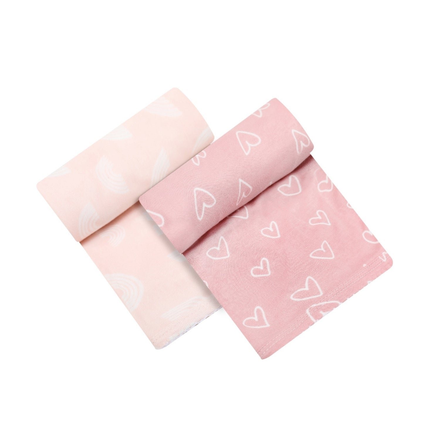 INFANCIE 2-Pc Bamboo Cotton Baby Jersey Wrap Gift Set (Pink)