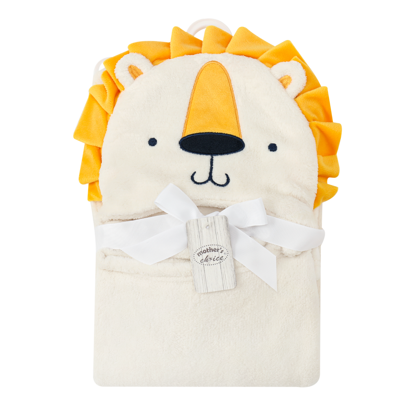 MOTHER'S CHOICE Baby Hooded Coral Fleece Blanket (Lion)