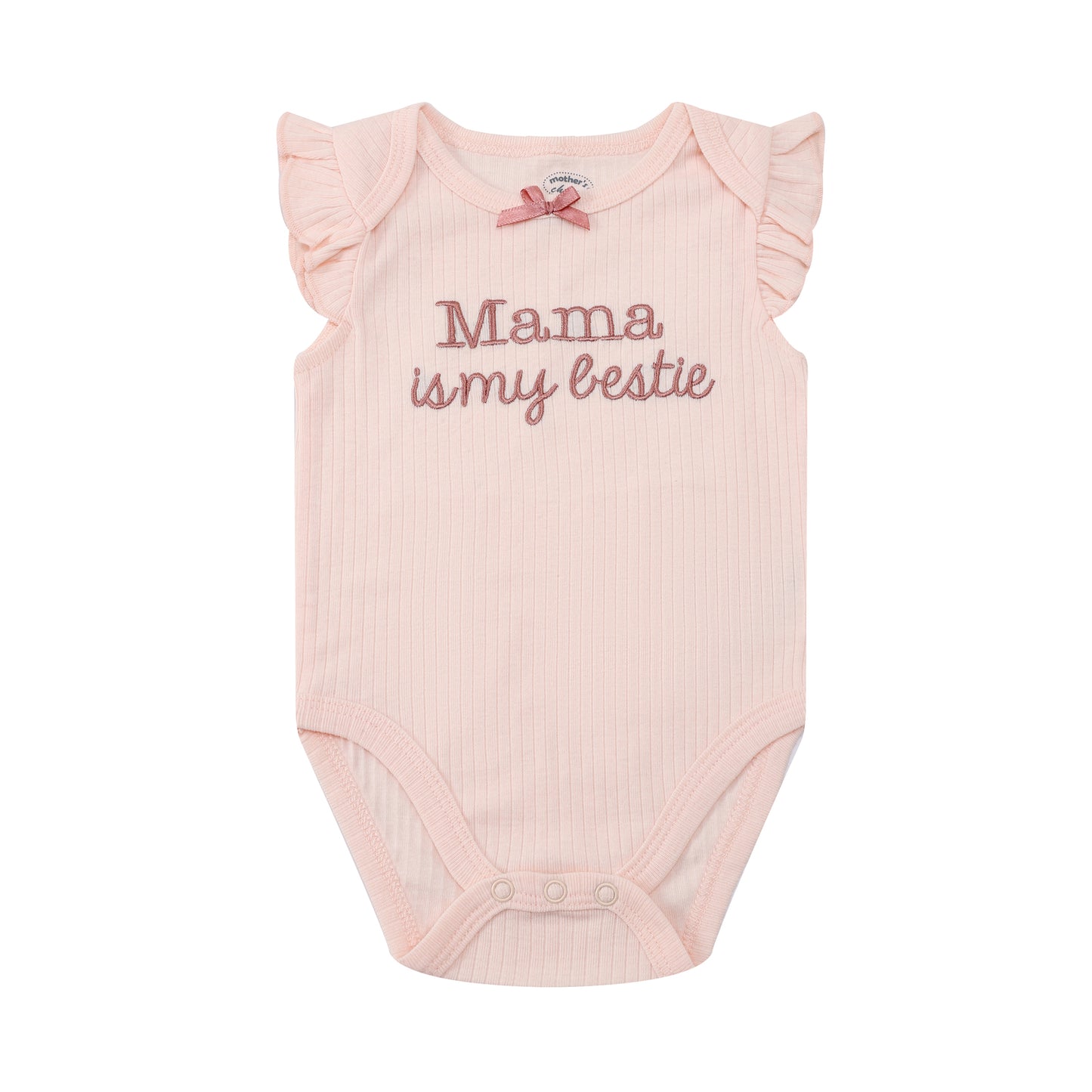 MOTHER'S CHOICE 3-pc Baby Bodysuit, Pants and Headband Set  (Mama is my bestie)