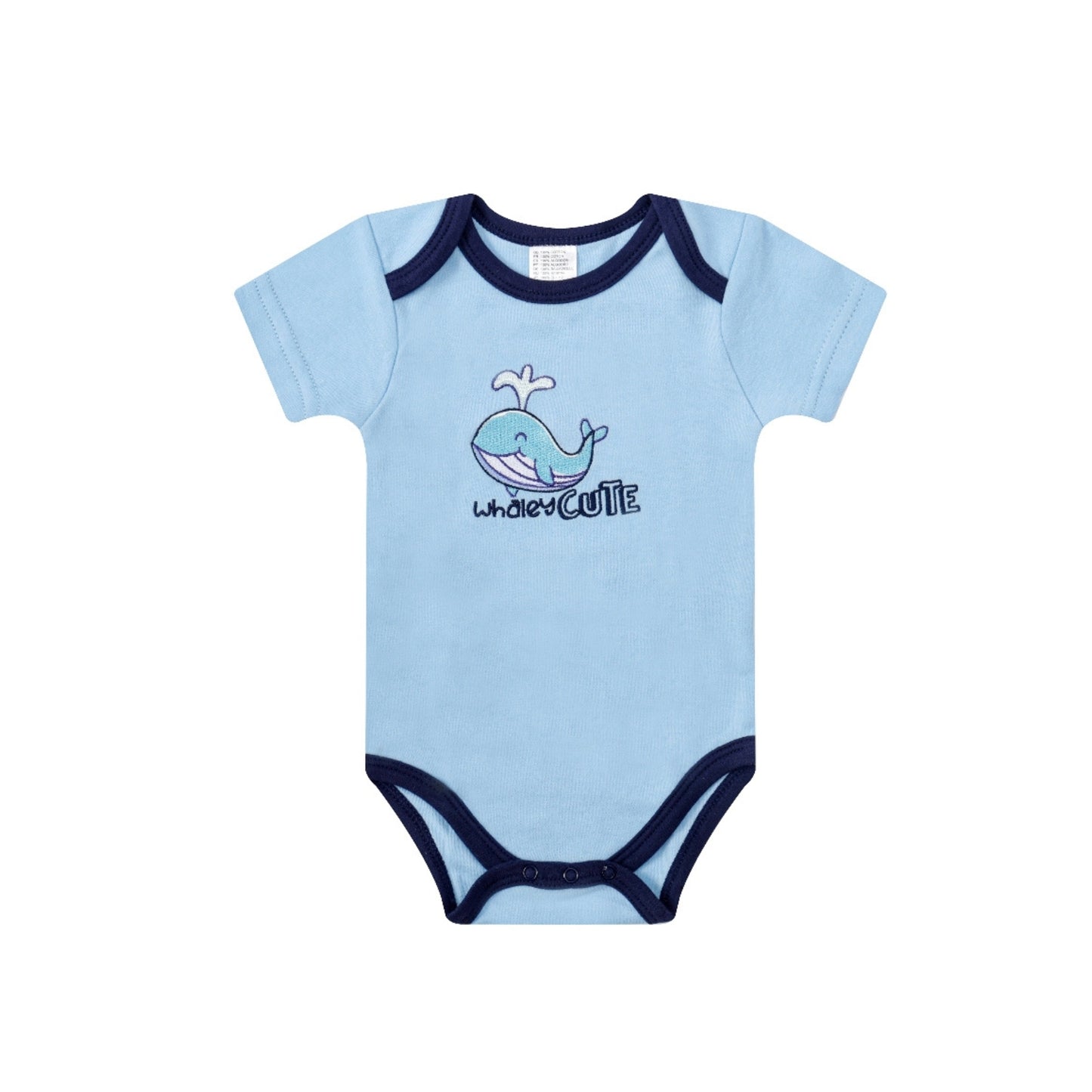 MOTHER'S CHOICE 4-Pc Baby Bodysuit, Pants, Hat & Socks Gift Box Set (Blue Whale)