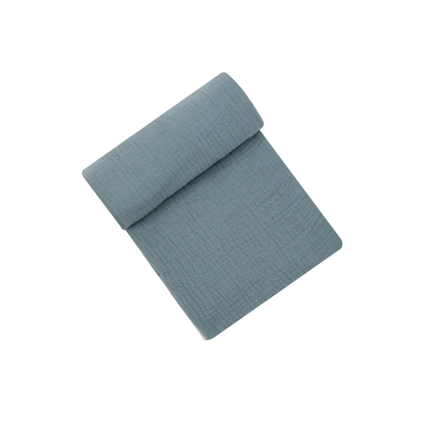 INFANCIE 2-Pc OrganicCotton Baby Muslin Blanket Gift Set (Teal & Blue)