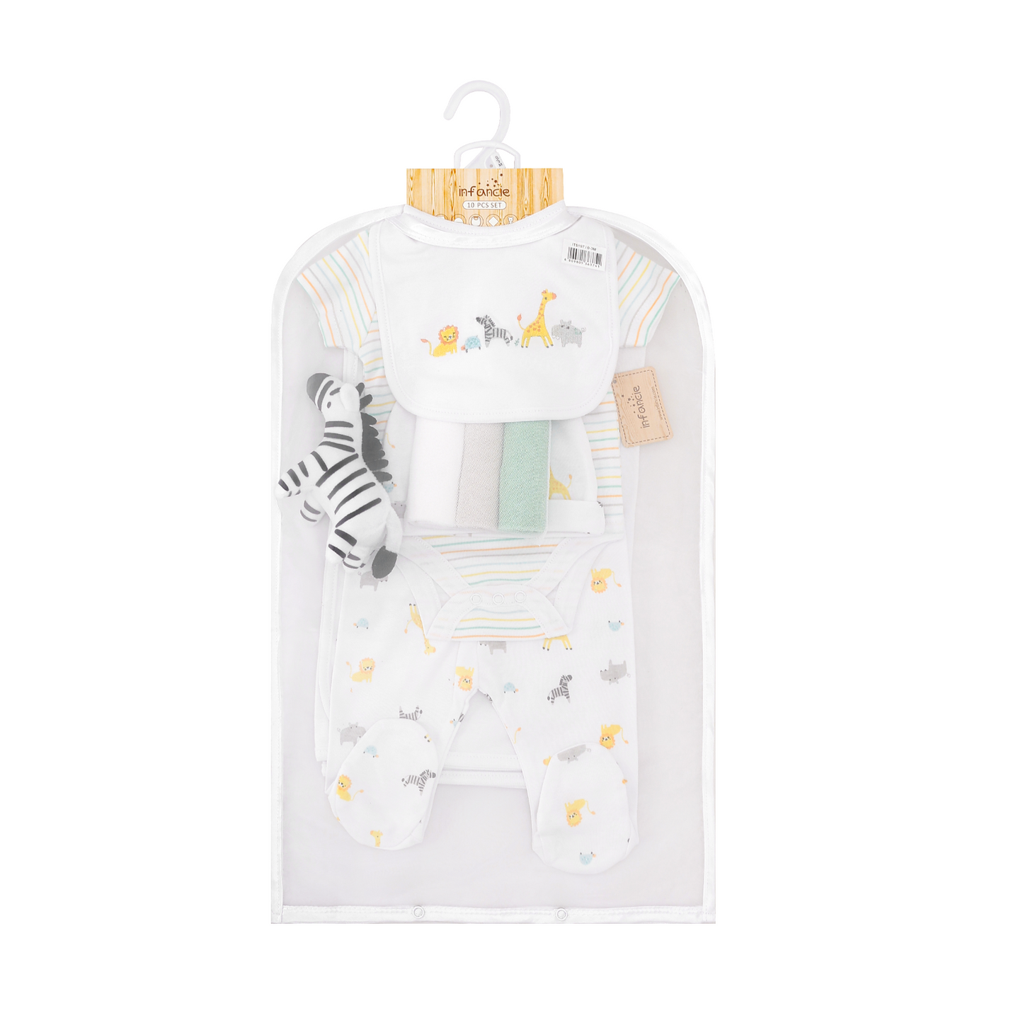 INFANCIE 10-Pc Essential Layette Gift Set (Multi Safari)