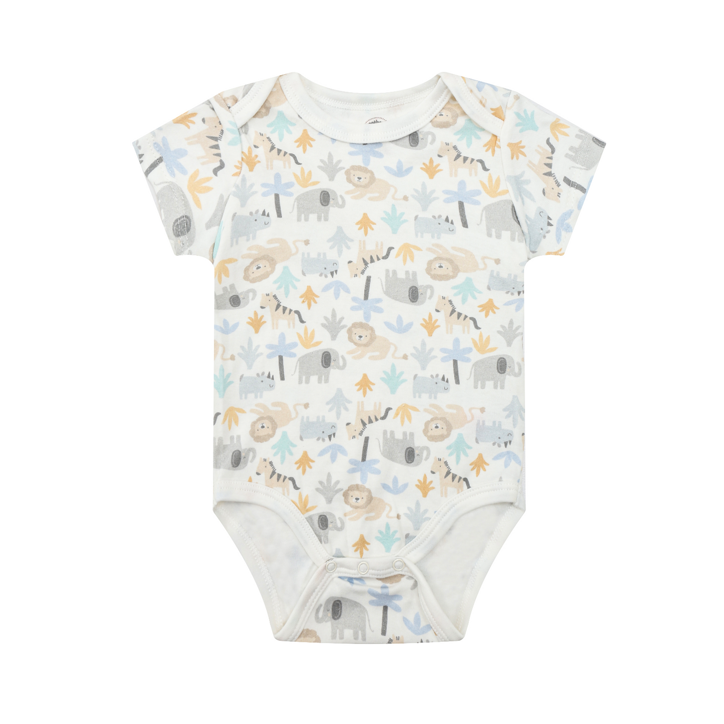 MOTHER'S CHOICE 3-Pc 100% Cotton Short-Sleeved Baby Bodysuit (Hello Sunshine/ Safari)