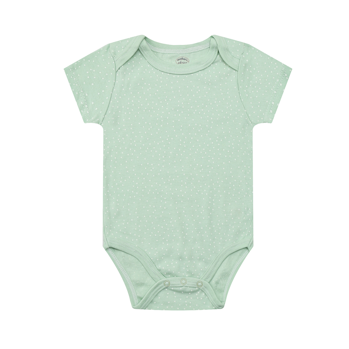 MOTHER'S CHOICE 5-Pc 100% Cotton Short-Sleeved Baby Bodysuit (Green/Yellow Safari)