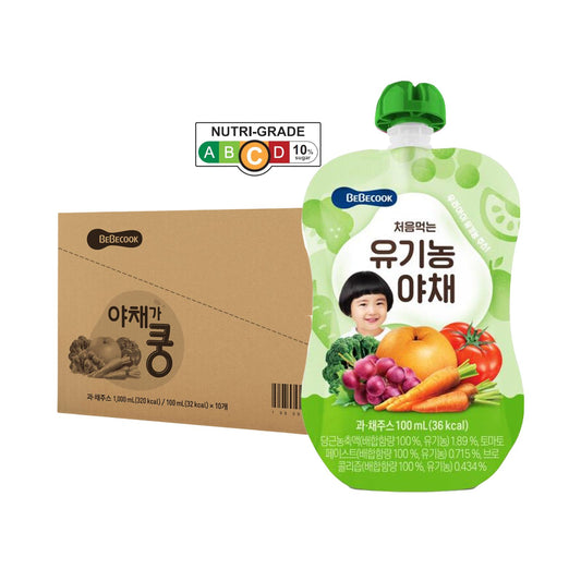 BeBecook - 10-Pk Organic Fruit & Veg Juice 100ml