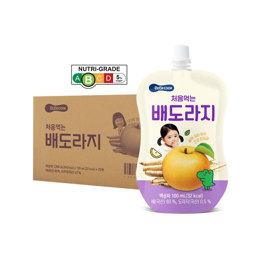 BeBecook - 20-Pk Brewed Korean Golden Pear Drink w Bellflower Root 100ml