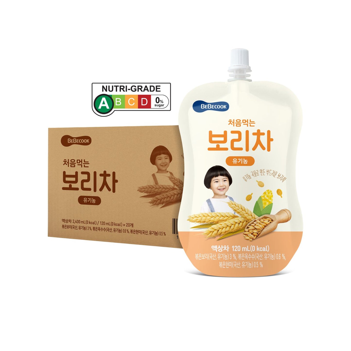 BeBecook - 20-Pk Organic Roasted Barley Tea 120ml