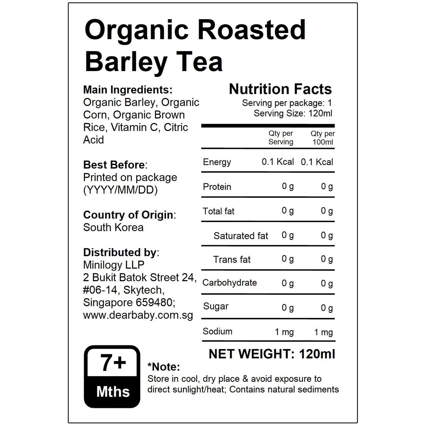 BeBecook - 20-Pk Organic Roasted Barley Tea 120ml