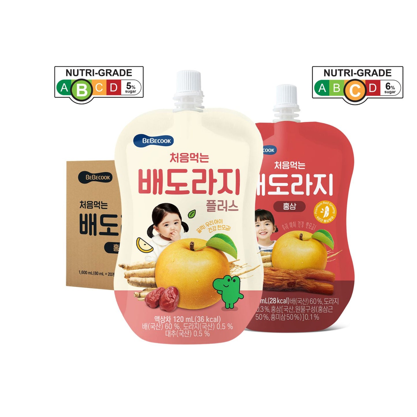 BeBecook - 20 x Brewed Korean Golden Pear Drink With Bellflower Root (10 X Jujube 10 X Red Ginseng)