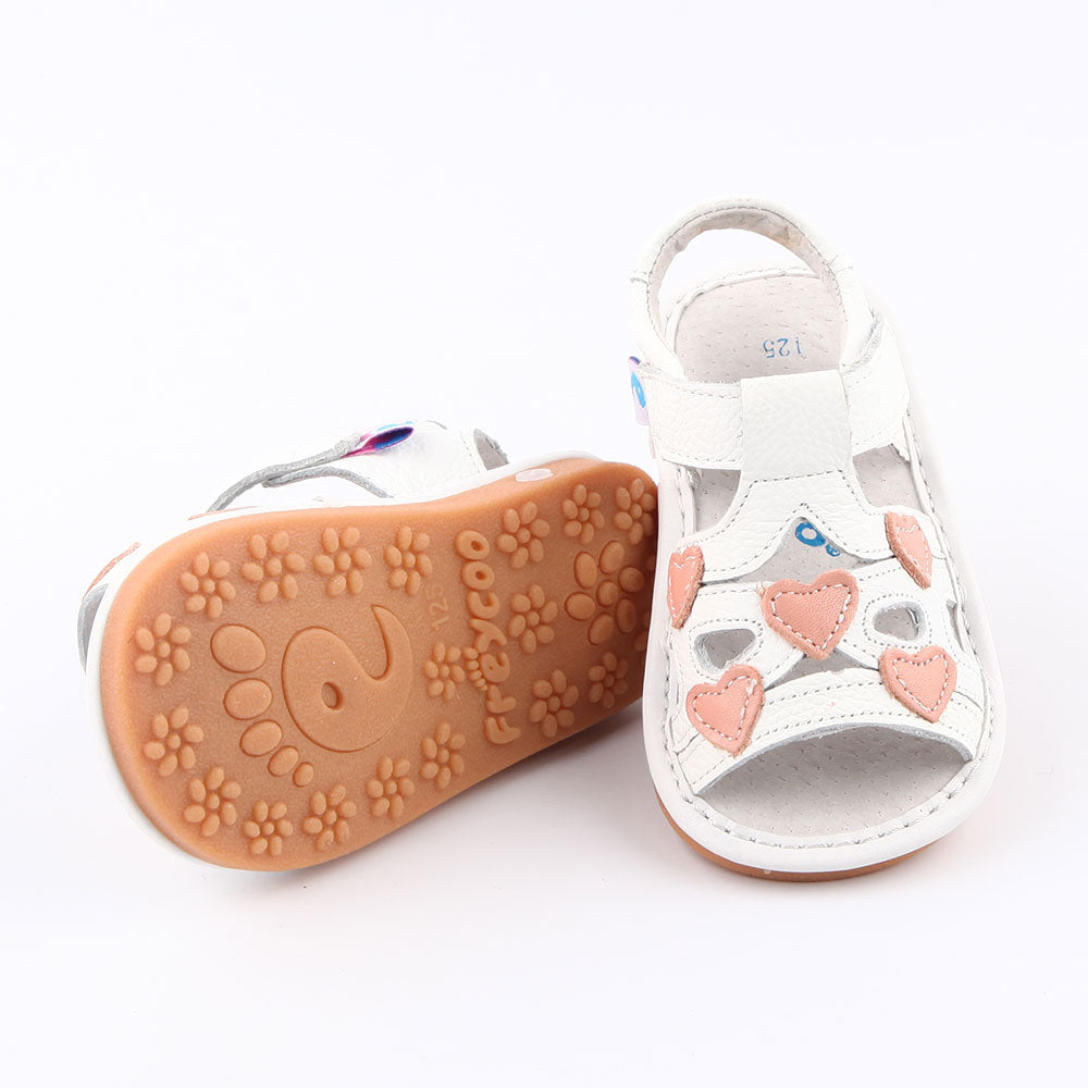 Freycoo - White Sandie Squeaky Shoes