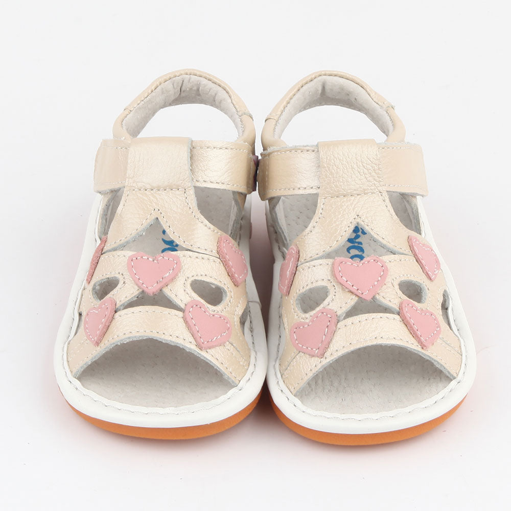 Freycoo - Cream Sandie Squeaky Shoes