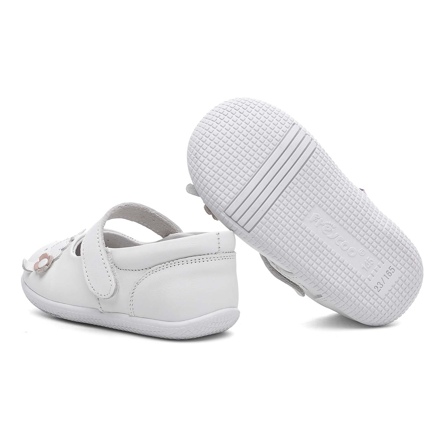 Freycoo - White Jacynthia Flexi-Sole Toddler Shoes
