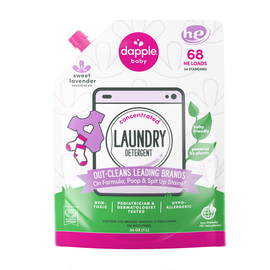 Dapple -  34Oz Hypoallergenic Baby Laundry Detergent Refill (Lavender)