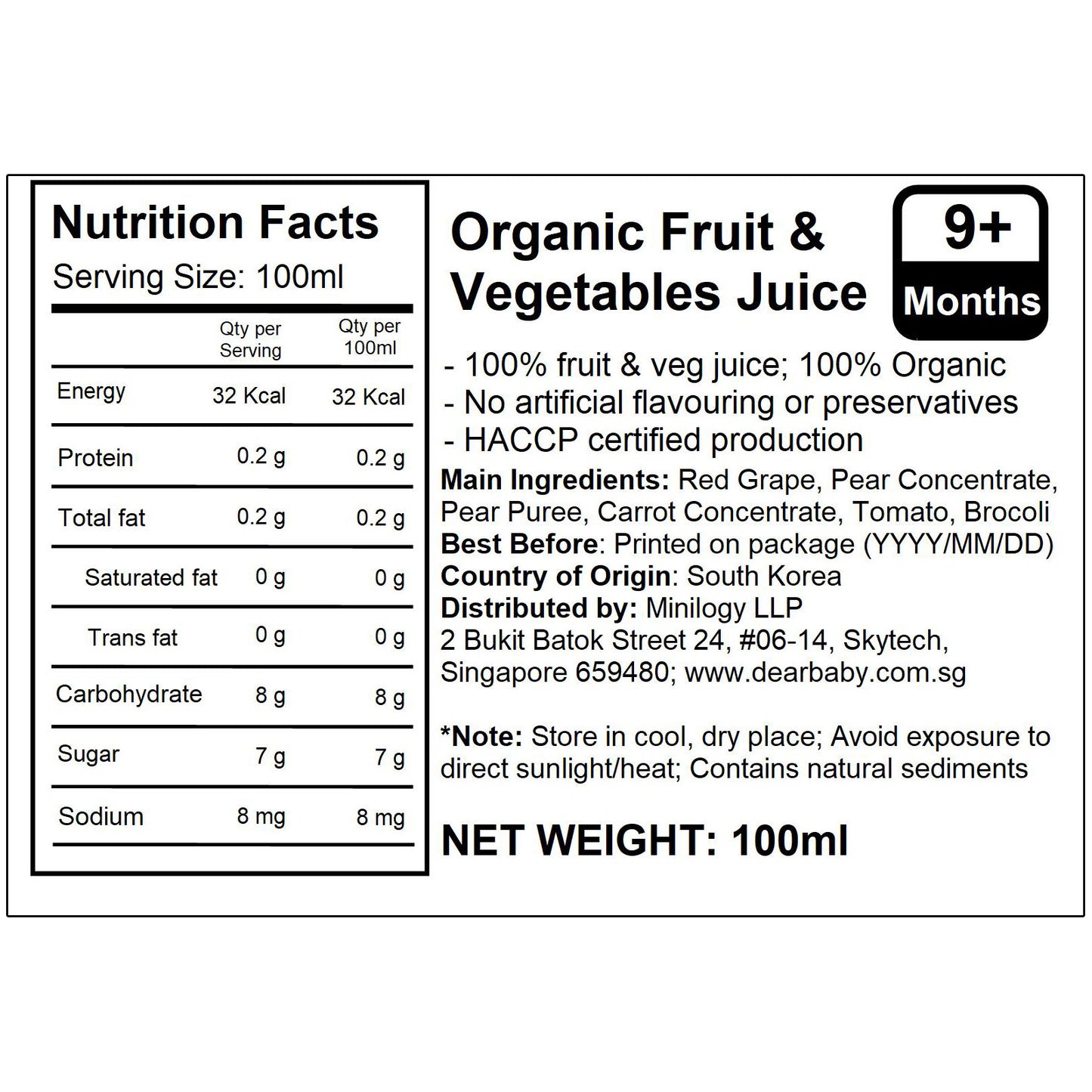 BeBecook - Organic Fruit & Veg Juice 100ml