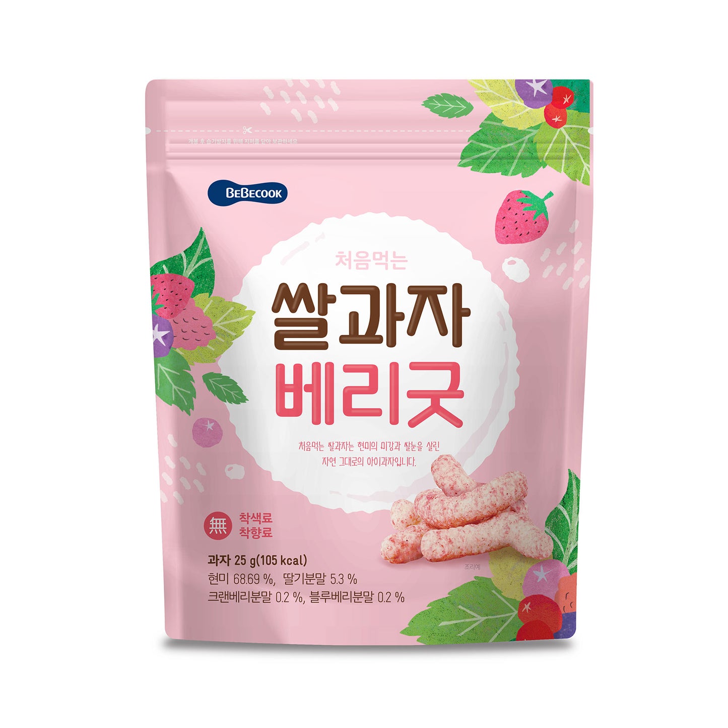 BeBecook - Wise Moms Rice Snacks (Berries) 25g