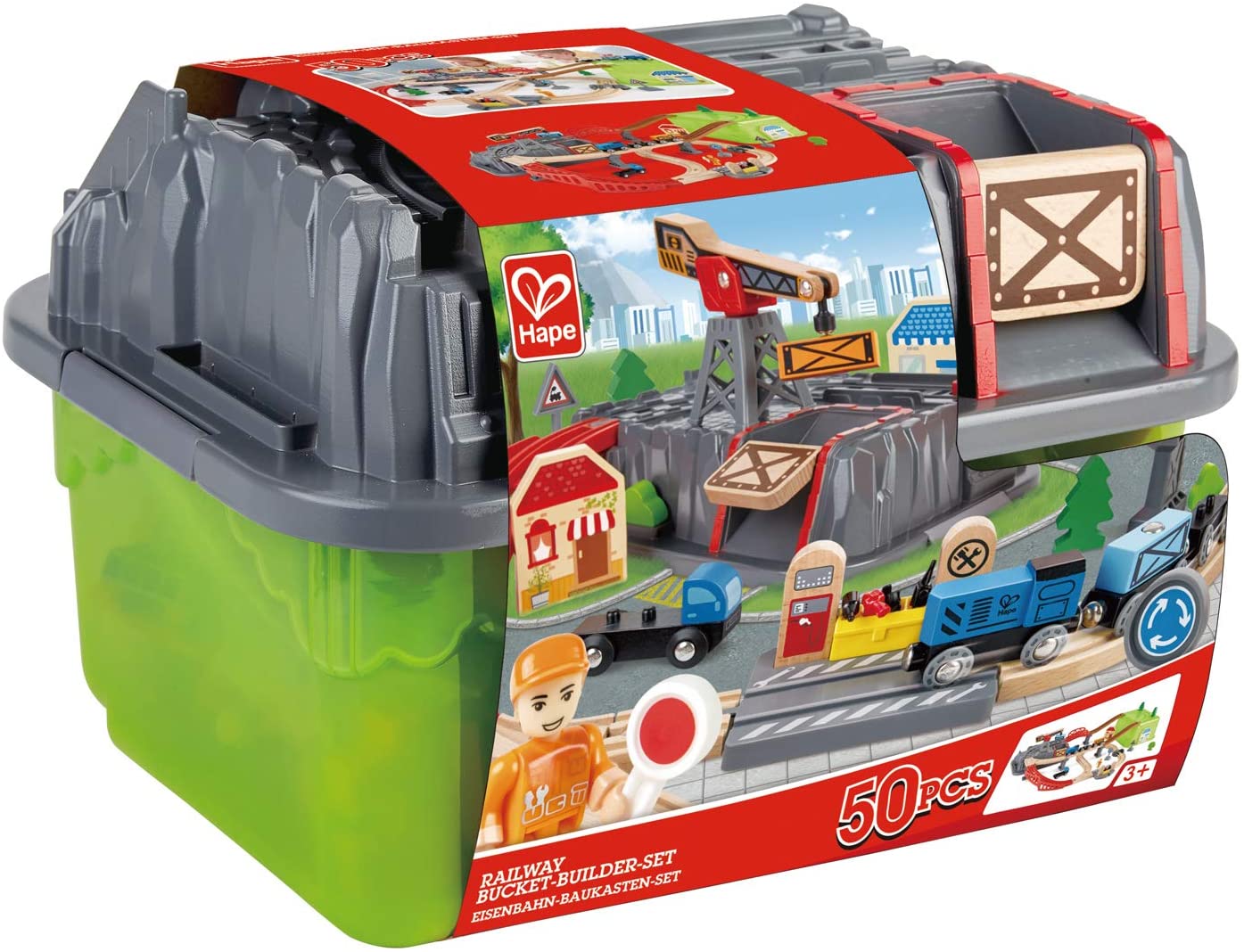 Hape -  Railway Bucket Builder Set