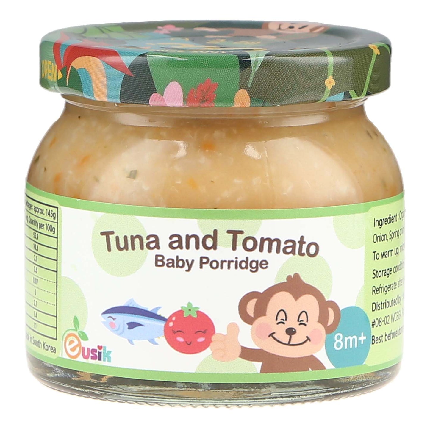 Eusik  - 8-Pk Baby Rice Porridge (Tuna & Tomato) 145g, 8mths+